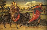 CARPACCIO, Vittore The Flight into Egypt fg painting